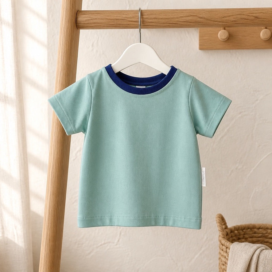 T-shirt bleu uni