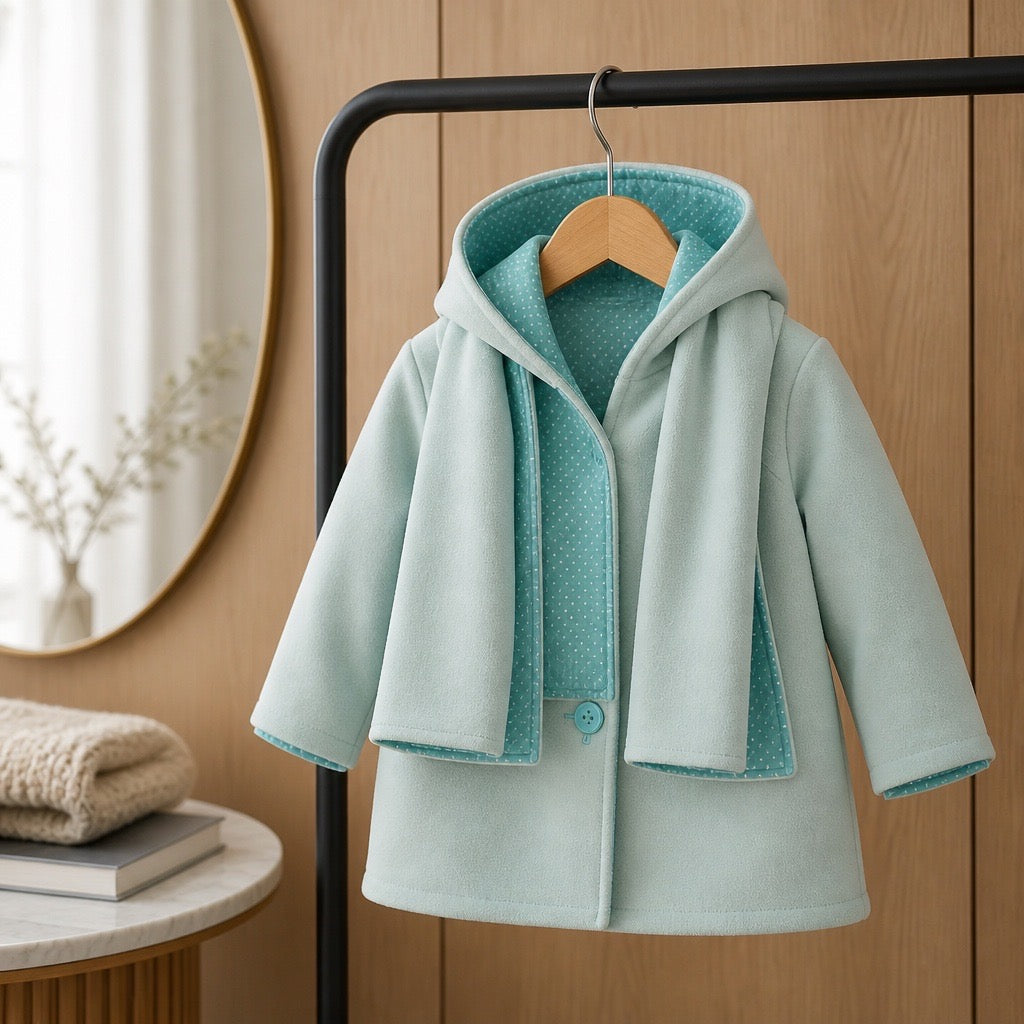 Manteau hiver vert menthe