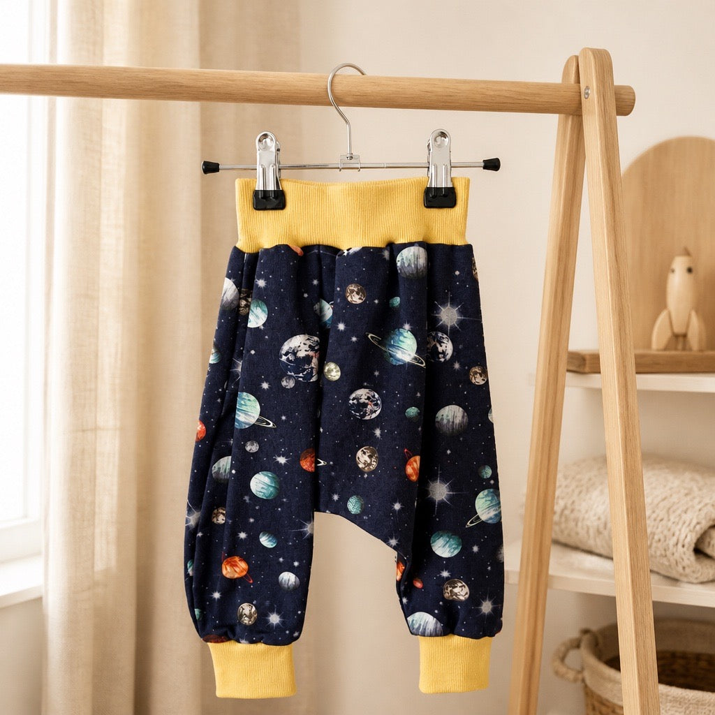 Sarouel Planète bord côte jaune clair