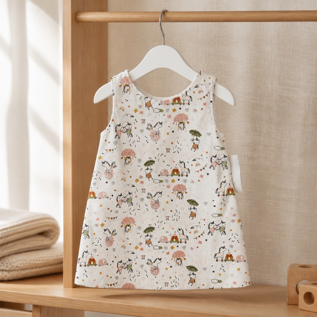 Robe en coton "Licorne”