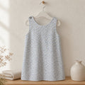 Robe en coton "Fleurs bleu clair "