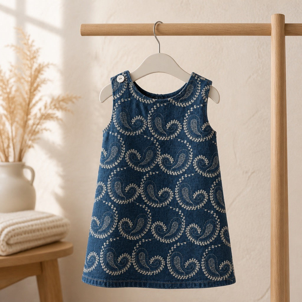 Robe en Jean "Coquillage Blanc"